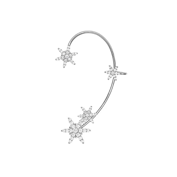 Snowflake Ear Cuff Earring|(Sliver/Gold)